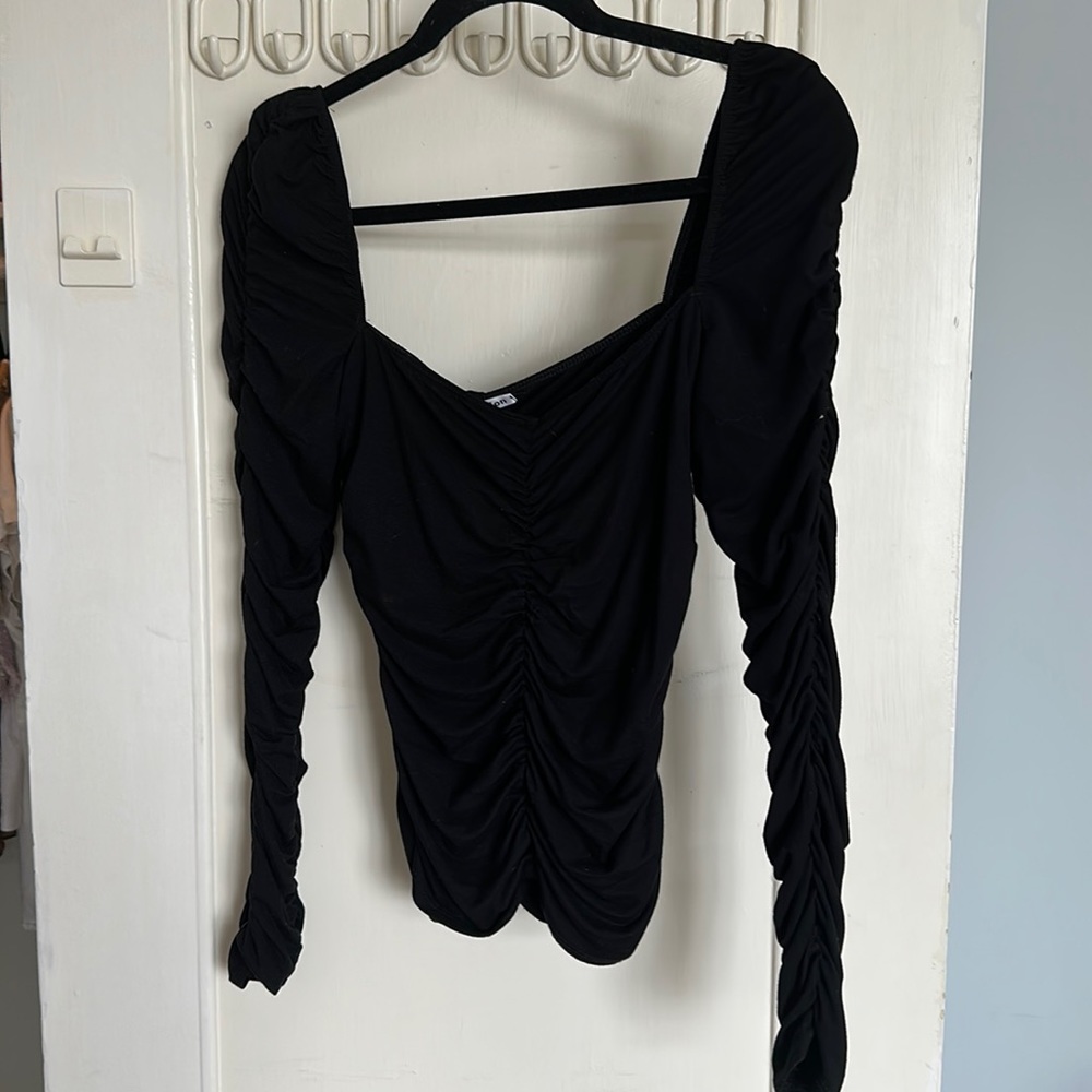 Reformation Black Long Sleeved Top